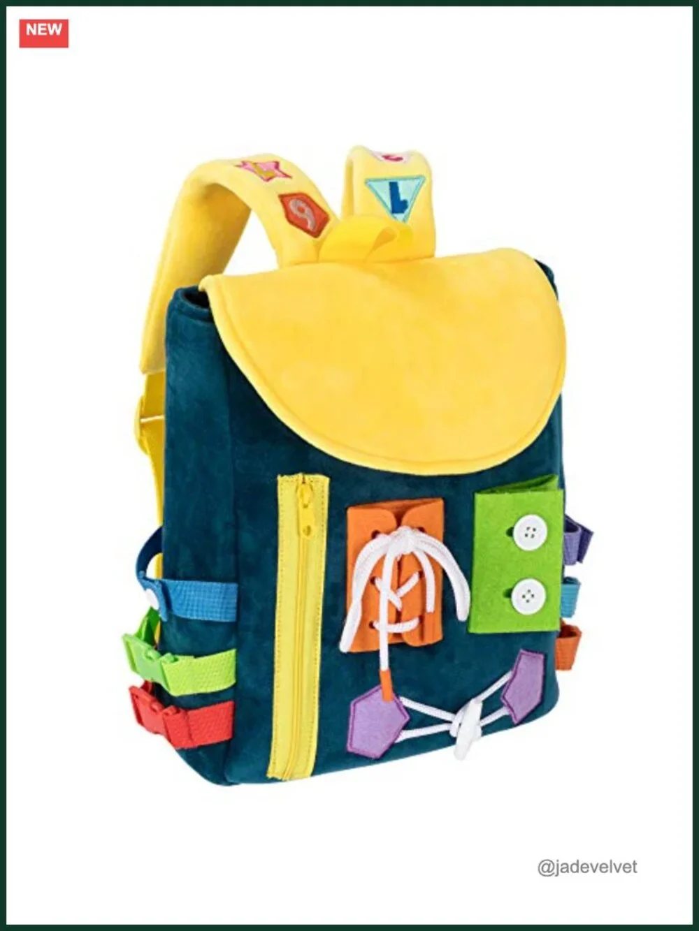 Toddler Busy Board Backpack with Buckles and Learning Activity Toys